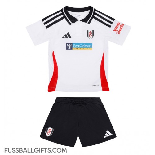 Fulham Fußballbekleidung Heimtrikot Kinder 2024-25 Kurzarm (+ kurze hosen)